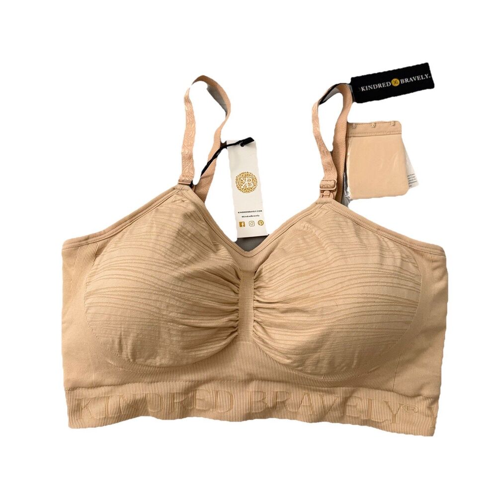 Kindred Bravely Sublime Hands Free Pumping & Nursing Bra XL Beige Busty NWT‎